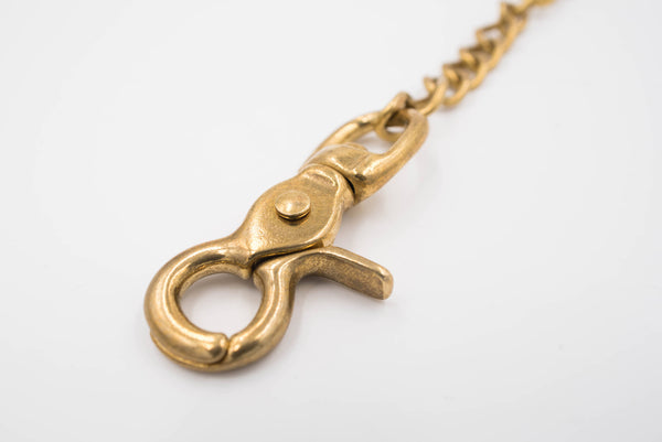 Solid Brass Key Rein with Trigger Snap