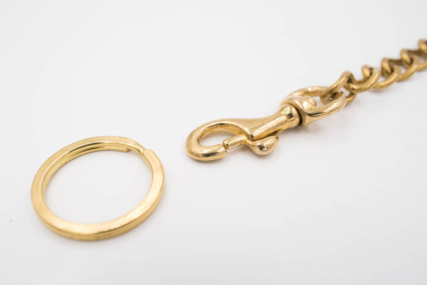 Solid Brass Key Rein with Trigger Snap