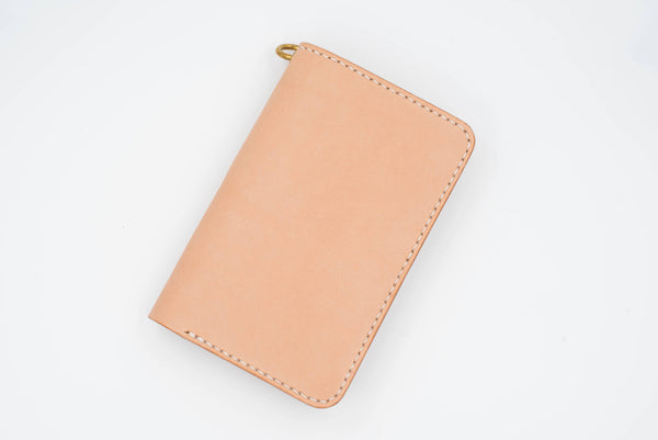 Natural Leather Middle Billfold Wallet for men