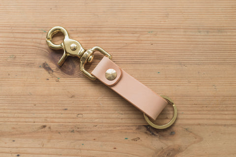 Natural Leather Key holder with Trigger Snap