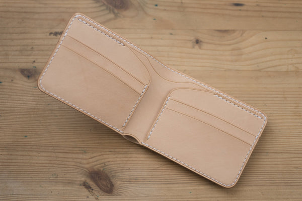 4-Slot Natural Leather Billfold Wallet - Malloria