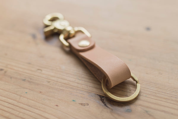Natural Leather Key holder with Trigger Snap