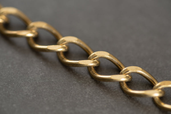 Solid Brass Wallet Chain with Fish Hook