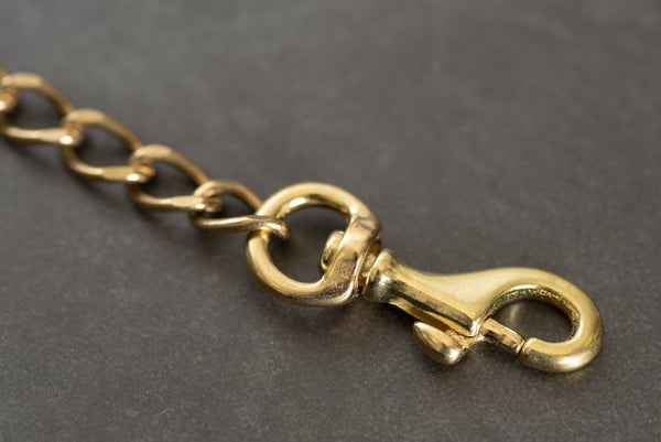 Solid Brass Wallet Chain with Trigger Snap