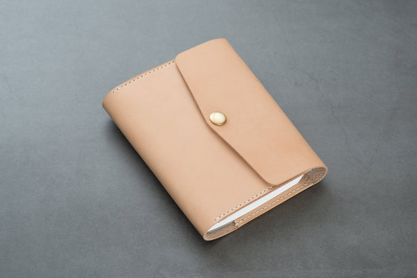 A6/Hobonichi/Midori MD Natural Trifold Leather Notebook Cover