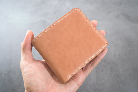 7 COLORS - 6-Slot Natural Shell Cordovan & Natural Leather Billfold Wallet