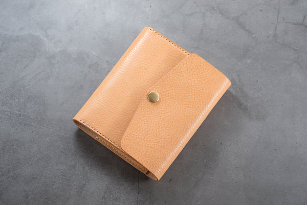 6 COLORS - A6/Hobonichi/Midori MD Natural Pebbled Leather Trifold Notebook Cover