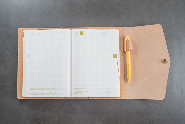 A5/Hobonichi Cousin/Seven Seas Leather Trifold Notebook Cover