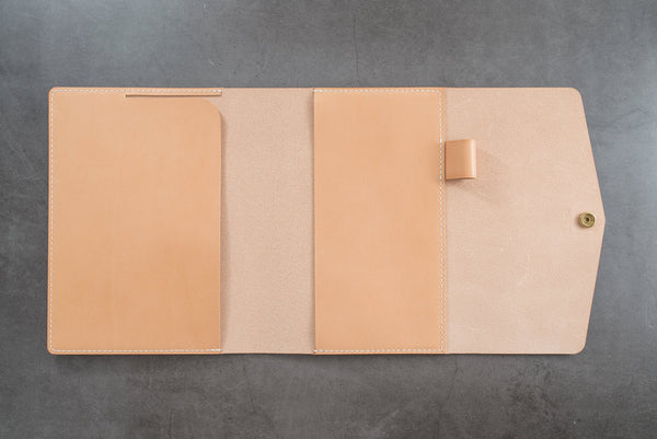 A5/Hobonichi Cousin/Seven Seas Leather Trifold Notebook Cover