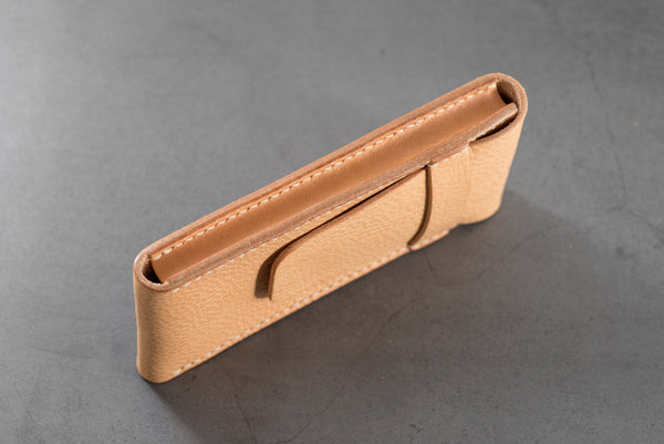 Natural Minerva Box Vegetable tanned Leather Watch Pouch