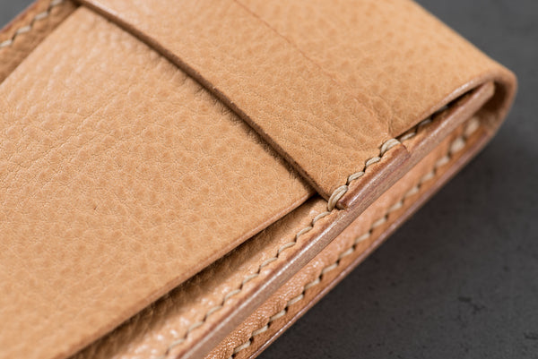 Natural Minerva Box Vegetable tanned Leather Watch Pouch