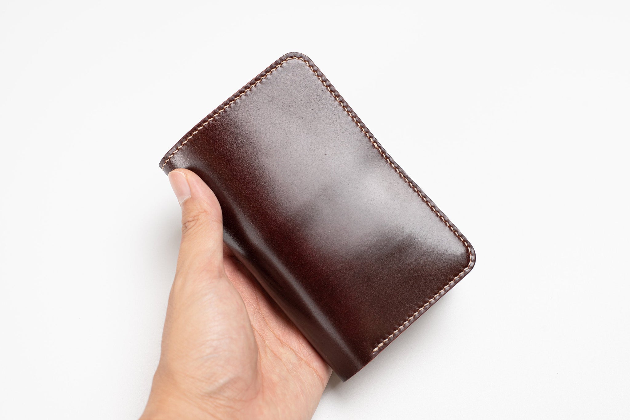 CUSTOMIZABLE - Shell Cordovan and Buttero Leather Middle Billfold Wallet