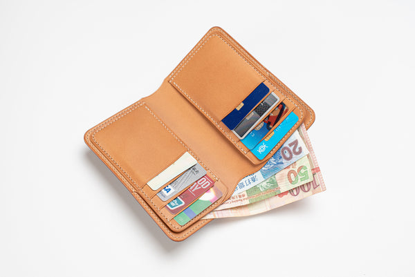 CUSTOMIZABLE - Shell Cordovan and Buttero Leather Middle Billfold Wallet