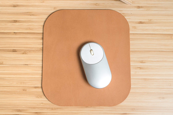 Caramel Buttero Leather Mouse Pad - Malloria