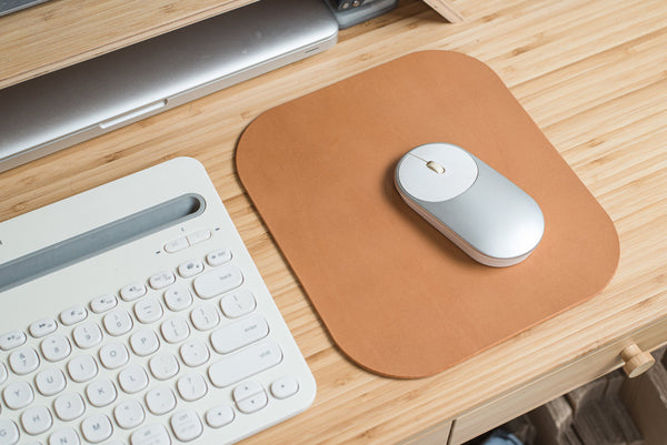 Caramel Buttero Leather Mouse Pad - Malloria