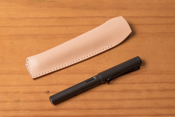 Natural Leather Full-sized Pen Sleeve