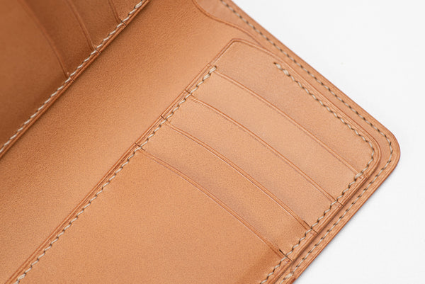 CUSTOMIZABLE - Shell Cordovan and Buttero Leather Middle Billfold Wallet