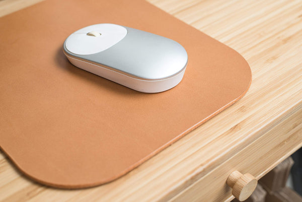 12 COLORS - Caramel Buttero Leather Mouse Pad - Malloria
