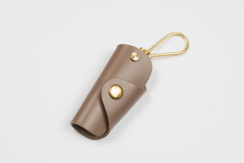 12 COLORS - Khaki Grey Buttero Leather Key Case - Malloria