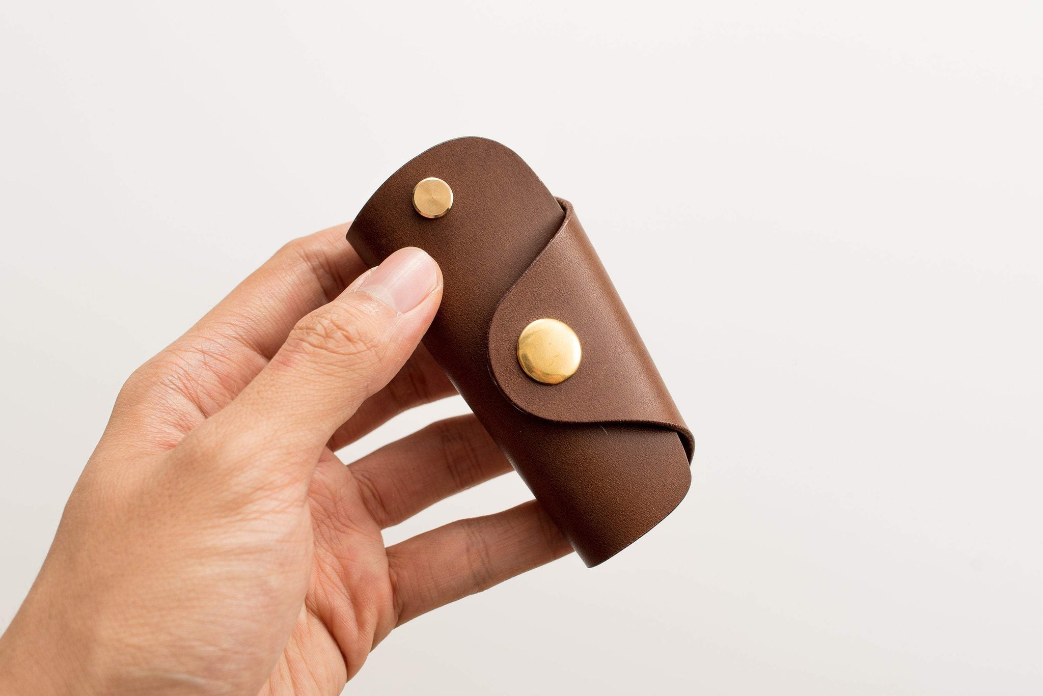 12 COLORS - Brown Buttero Leather Key Case - Malloria