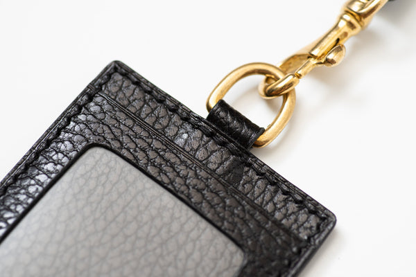 8 COLORS - Black Dollaro Leather Badge Card Holder - Malloria