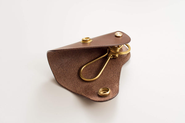 12 COLORS - Brown Buttero Leather Key Case - Malloria