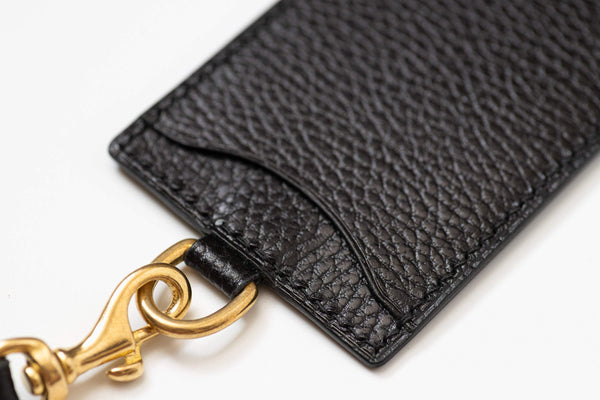 8 COLORS - Black Dollaro Leather Badge Card Holder - Malloria