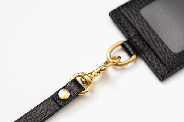 8 COLORS - Black Dollaro Leather Badge Card Holder - Malloria