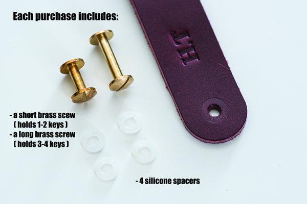 13 Colors - Leather Swivel Key Holder - Malloria